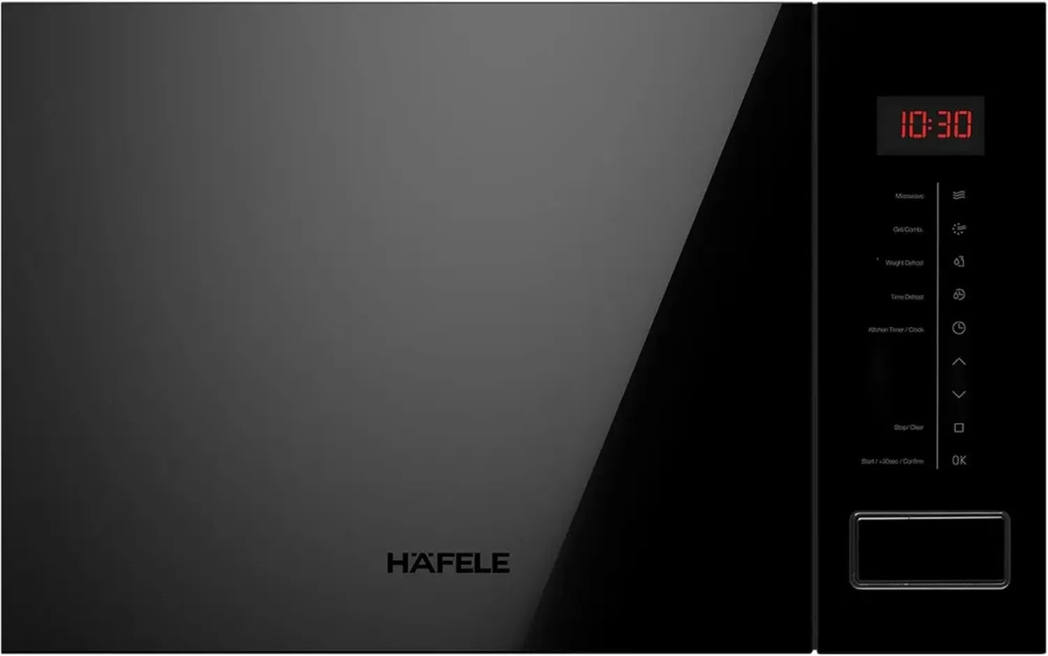 Häfele Assedo Einbau-Mikrowelle Schwarz - Elegantes All Black Design